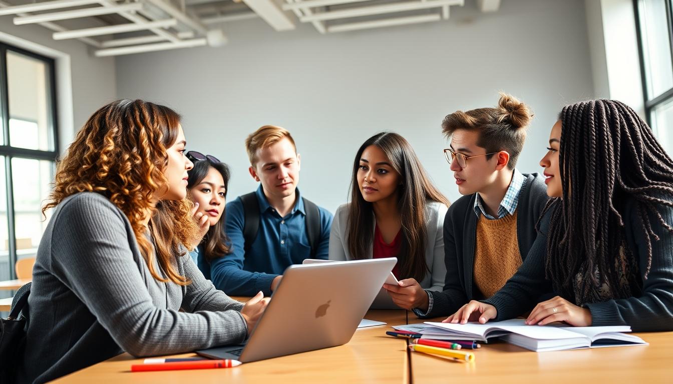 Modern university campus for students